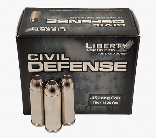 Liberty Ammunition .45 Long Colt Ammo 78gr SCHP Ammunition - 20 Rounds