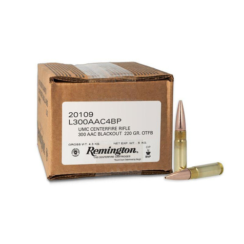 Remington 300 Blackout Ammo 220gr FMJ Ammunition - 20 Rounds