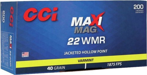 CCI .22 Magnum Ammo 40gr JHP Ammunition - 200 Rounds