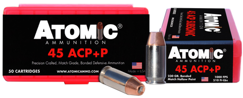 Atomic Ammunition 45 ACP Ammo 230gr HP Ammunition - 50 Rounds