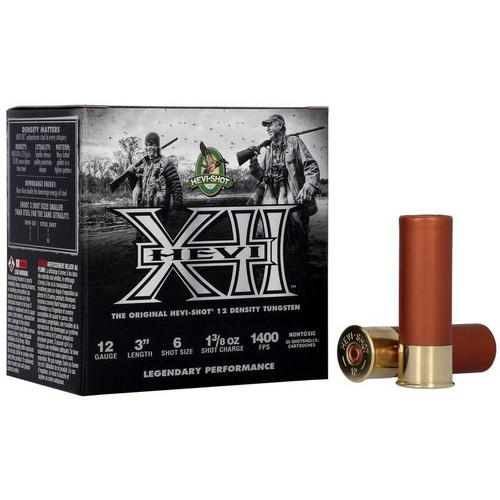 Hevi-Shot 12 Gauge Ammo 1-3/8 oz #6 Tungsten Ammunition - 25 Rounds