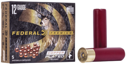Federal 12 Gauge Shotgun Ammunition P135F 00 3.50" 00 Buck - 5 Shells