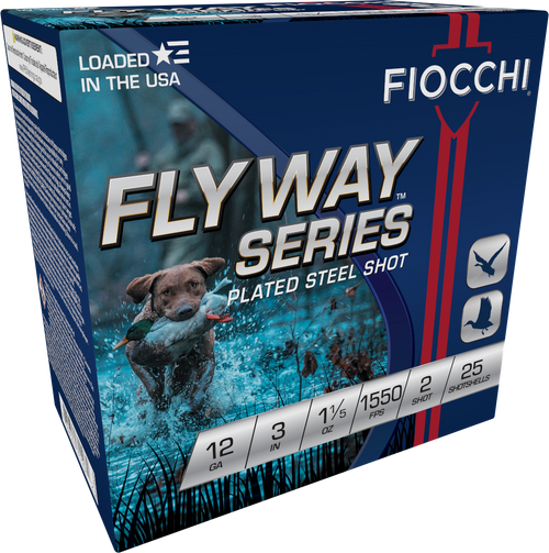 Fiocchi 12 Gauge Ammo 1 1/5 oz #2 Steel Ammunition - 25 Rounds