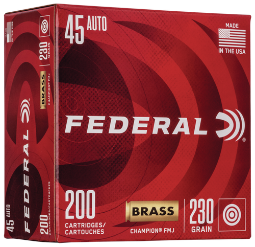 Federal .45 ACP Ammo 230gr FMJ Ammunition - 200 Rounds