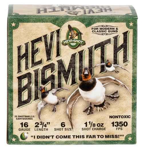 Hevi-Shot 16 Gauge Ammo 1 1/8 oz #6 Bismuth Ammunition - 25 Rounds