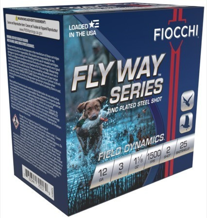 Fiocchi 12 Gauge Ammo 1-1/8 oz #2 Steel Ammunition - 25 Rounds