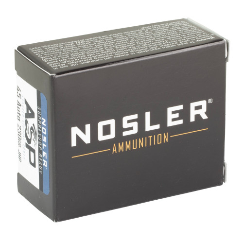 Nosler 45 ACP Ammo 230gr JHP Ammunition - 20 Rounds