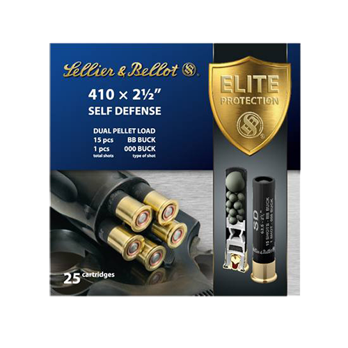 Sellier & Bellot 410 Gauge Shotgun Ammunition SB410SDA 2.50" 000 Buck - 25 Shells