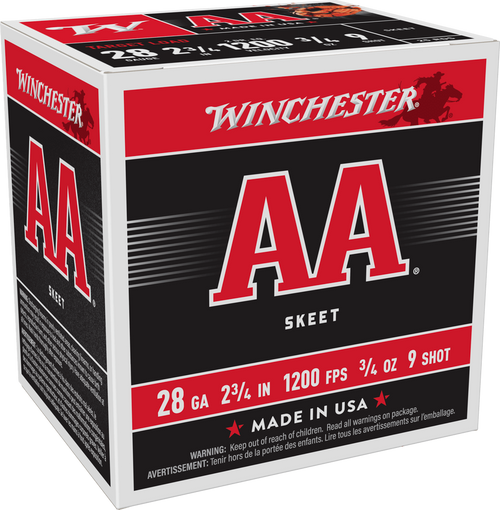 Winchester 28 Gauge Shotgun Ammunition AA289 2.75" #9 - 25 Shells
