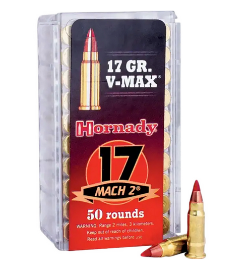 Hornady 17 HM2 Ammo 17gr V-Max Ammunition - 50 Rounds