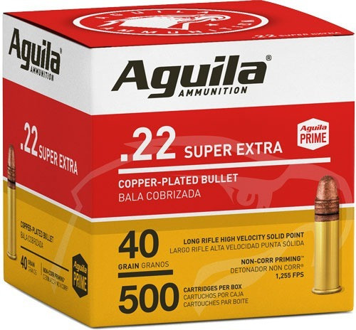 Aguila 22 LR Ammo 40gr CPSP Ammunition - 500 Rounds