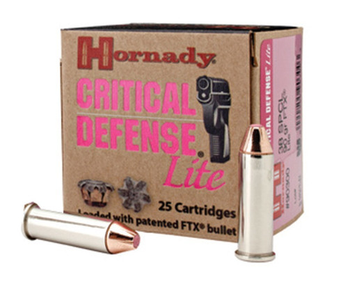 Hornady 38 Special Ammo 90gr FTX Ammunition - 25 Rounds