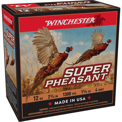 Winchester 12 Gauge Ammo 1-3/8 oz #4 Shot Ammunition - 25 Rounds