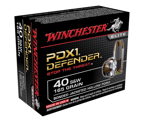 Winchester 40 S&W Ammo 165gr JHP Ammunition - 20 Rounds