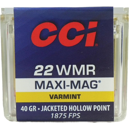 CCI .22 Magnum Ammo 40gr JHP Ammunition - 50 Rounds