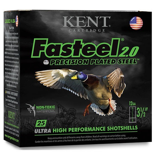 Kent Cartridge 12 Gauge Ammo 1-1/8 oz #1 Steel Shot Ammunition - 25 Rounds