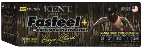 Kent Cartridge 20 Gauge Ammo 1 oz #3/#5 Steel Ammunition - 100 Rounds