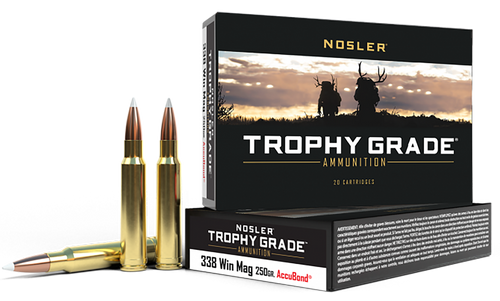 Nosler .338 Winchester Magnum Ammo 250gr AB Ammunition - 20 Rounds