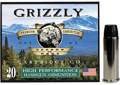 Grizzly 44 Magnum Ammo 260gr Wide Flat Nose Gas Check Ammunition - 20 Rounds