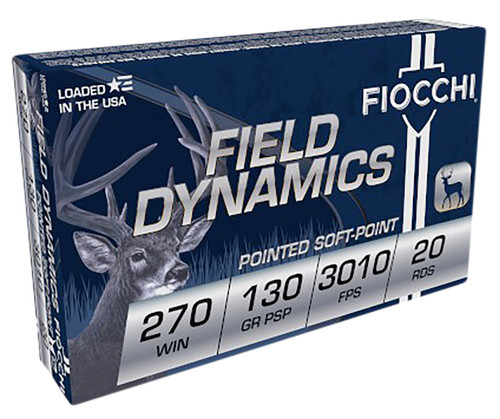 Fiocchi 270 Win Ammo 130gr PSP Ammunition - 20 Rounds