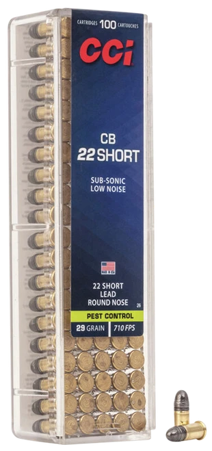 CCI .22 Short Ammo 29gr LRN Ammunition - 100 Rounds