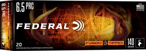 Federal 6.5 PRC Ammo 140gr Tipped Fusion Ammunition - 20 Rounds