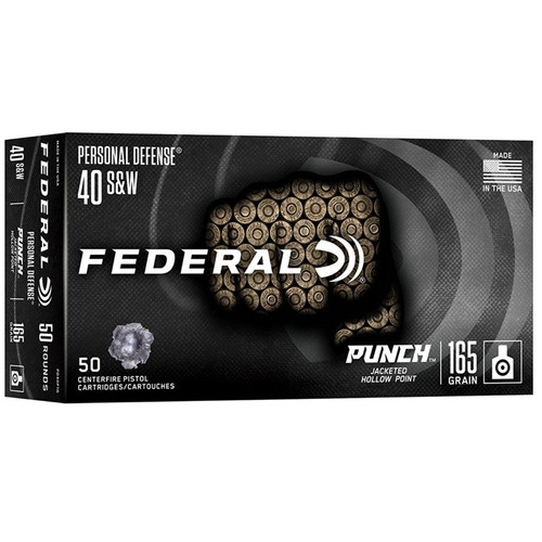 Federal .40 S&W Ammo 165gr JHP Ammunition - 50 Rounds