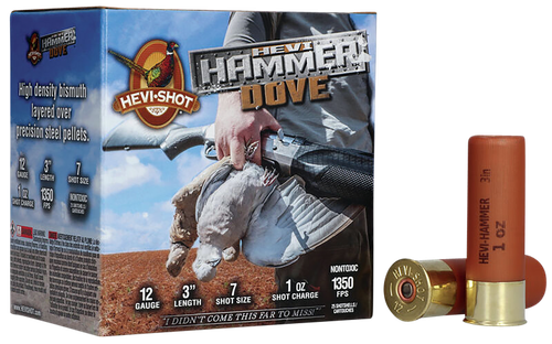 Hevi-Shot 12 Gauge Ammo 1 oz #7 Steel Ammunition - 25 Rounds