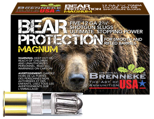 Brenneke 12 Gauge Ammo 1-3/8 oz Rifled Slug Ammunition - 5 Rounds