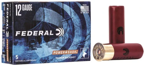 Federal 12 Gauge Ammo 00 Buck Lead Ammunition - 50 Rounds