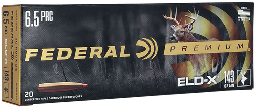 Federal 6.5 PRC Ammo 143gr ELD-X Ammunition - 20 Rounds