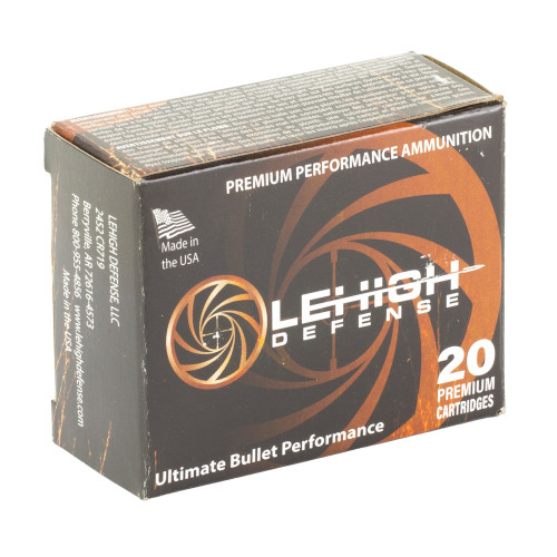 Lehigh Defense 10mm Ammo 115gr Fluid Transfer Monolithic Ammunition - 20 Rounds