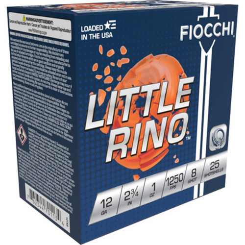 Fiocchi 12 Gauge Shotgun Ammunition 2.75" #8 - 25 Shells