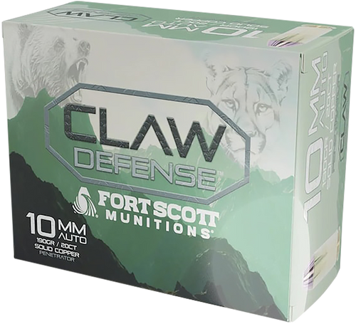 Fort Scott 10mm Ammo 190gr Claw Defense Ammunition - 20 Rounds