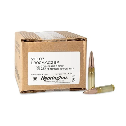 Remington UMC Rifle 300 AAC Blackout 150gr FMJ Ammo - 200 Rounds