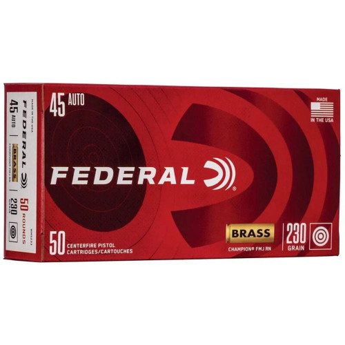 Federal .45 ACP Ammo 230gr FMJ Ammunition - 50 Rounds