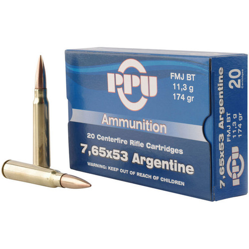 Prvi Partizan 7.65x53 Ammo 174gr FMJ Ammunition - 20 Rounds