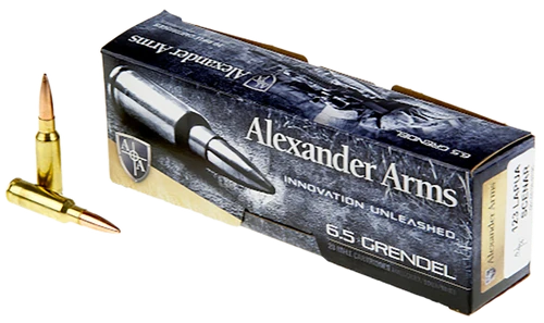 Alexander Arms 6.5 Grendel 123gr HPBT Ammo - 20 Rounds