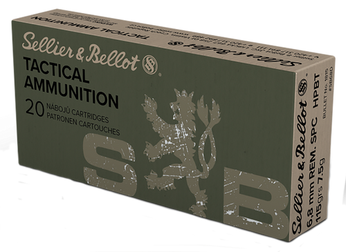 Sellier & Bellot 6.8 SPC Ammo 115gr BTHP Ammunition - 20 Rounds
