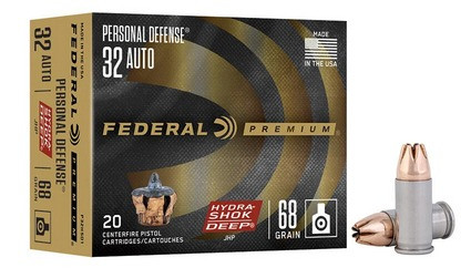 Federal 32 ACP Ammo 68gr JHP Ammunition - 20 Rounds