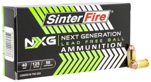 Sinterfire 40 S&W Ammo 125gr Truncated Cone Ammunition - 50 Rounds
