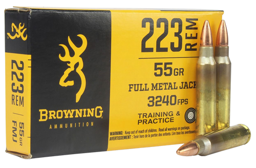 Browning Ammunition .223 Remington Ammo 55gr FMJ Ammunition - 20 Rounds