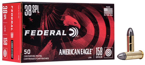 Federal 38 Special Ammo 158gr LRN Ammunition - 50 Rounds