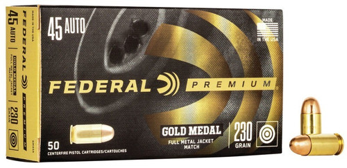 Federal .45 ACP Ammo 230gr FMJ Ammunition - 50 Rounds