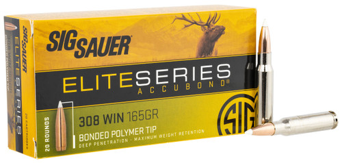 Sig Sauer 308 Ammo 165gr Polymer Tipped AccuBond Ammunition - 20 Rounds