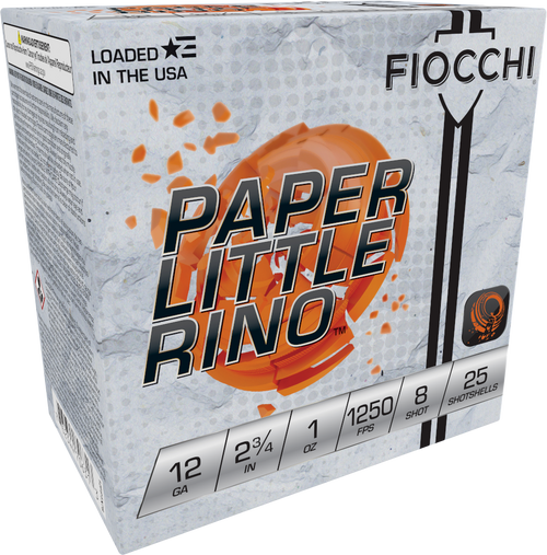 Fiocchi 12 Gauge Ammo 1 oz #8 Lead Ammunition - 25 Rounds