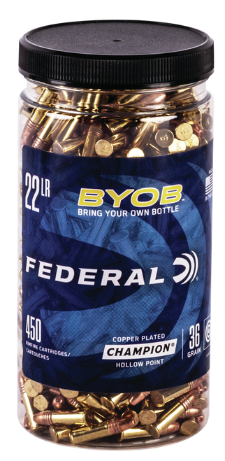 Federal 22LR Ammo 36gr Copper Plated Hollow Point Ammunition - 450 Rounds