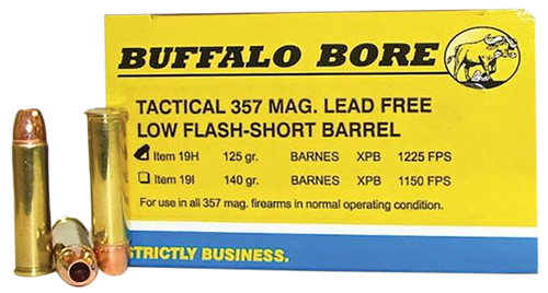 Buffalo Bore .357 Mag Ammo 125gr Barnes VOR-TX XPB Lead-Free Ammunition - 20 Rounds
