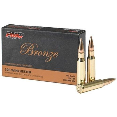 PMC .308 Winchester Ammo 147gr FMJ-BT Ammunition - 20 Rounds