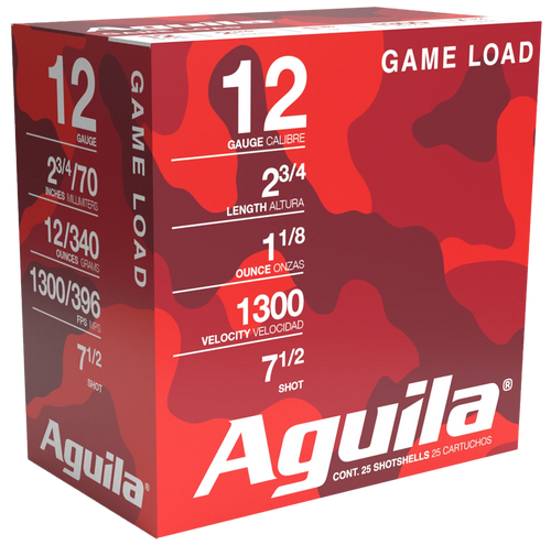 Aguila 12 Gauge Ammo 1oz #7-1/2 Lead Shot Ammunition - 25 Rounds